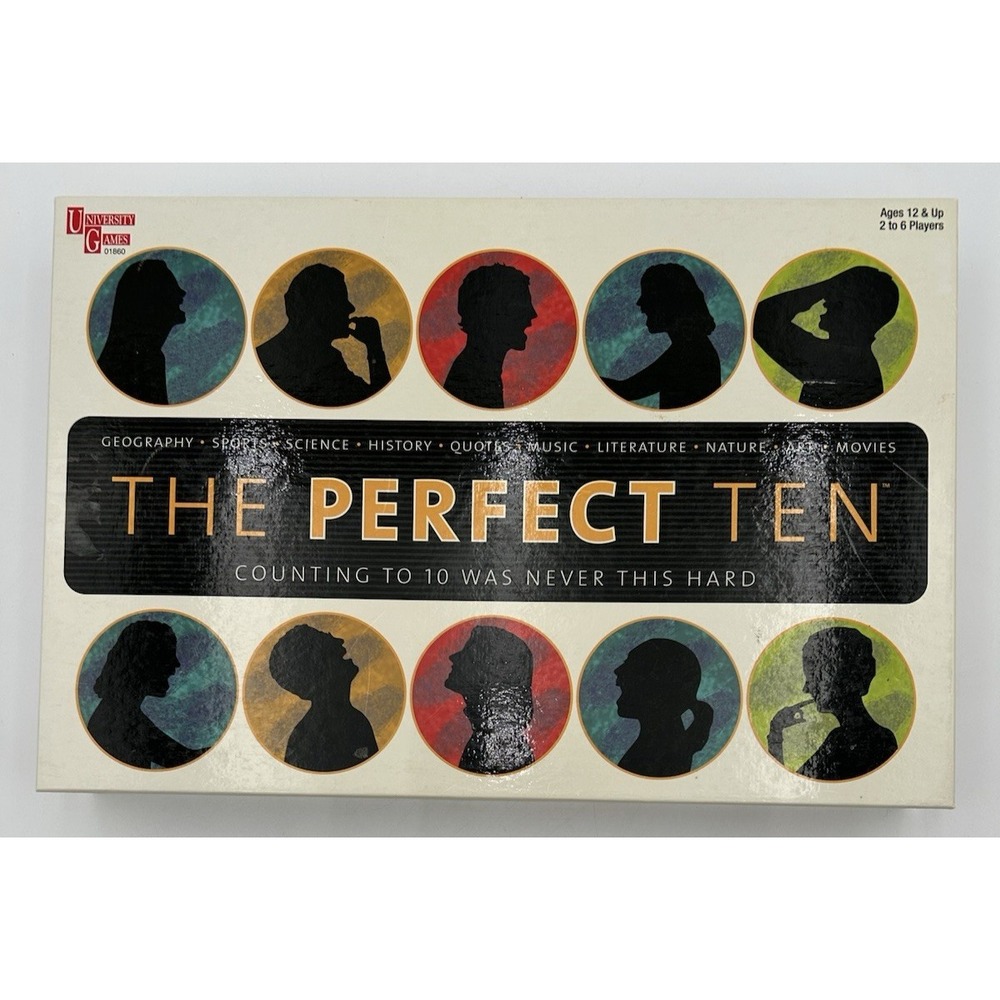 The Perfect‎ Ten Board Game 2003 University Games Over 950 Questions Ages 12+